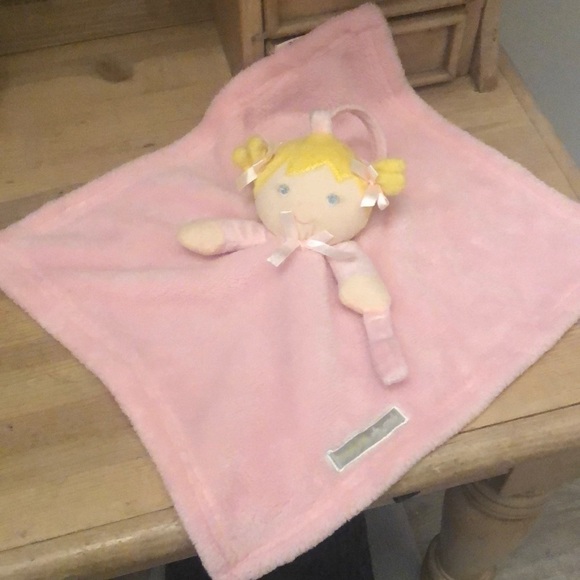 Blankets & Beyond Pink Doll Baby Lovey Security Blanket - Picture 2 of 13